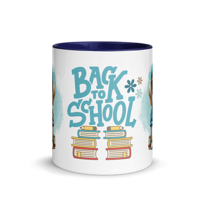 Accent Coffee Mug 11oz | Back To School Adorable Dog Wearing Backpack