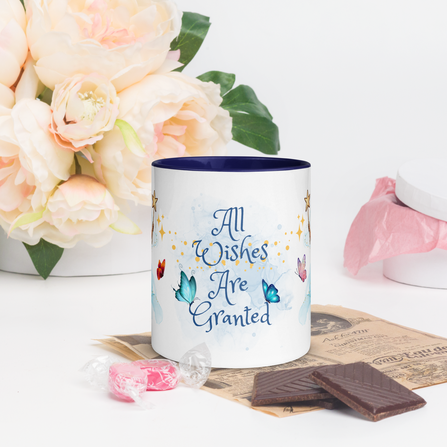 Accent Coffee Mug 11oz | All Wishes Are Granted | Pink Fairy