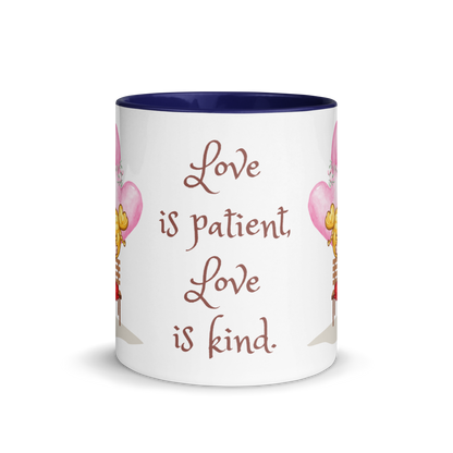 Accent Coffee Mug 11oz | Love is Patient Love is Kind | Love Themed