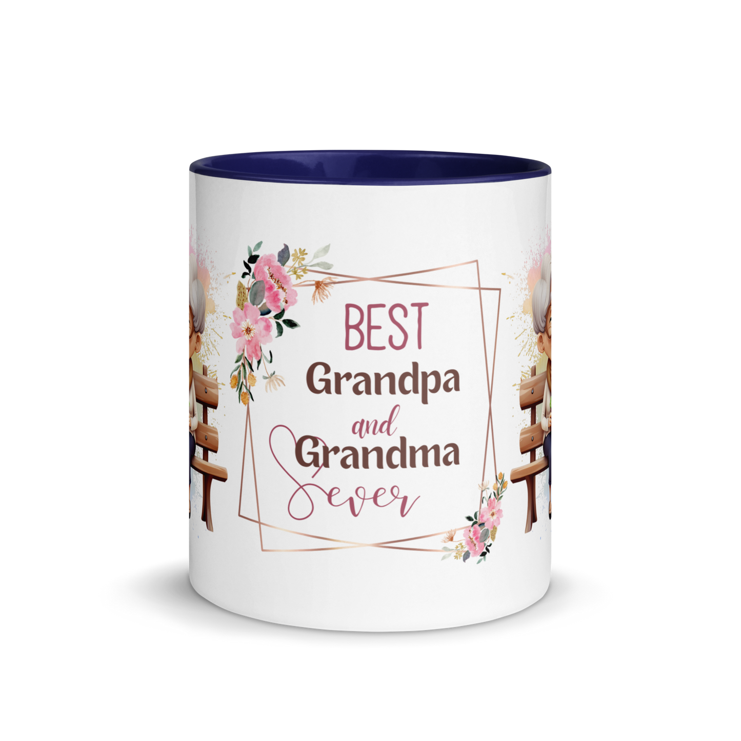 Accent Coffee Mug 11oz | Best Grandpa and Grandma Ever Sitting on the Bench