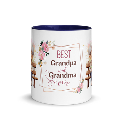 Accent Coffee Mug 11oz | Best Grandpa and Grandma Ever Sitting on the Bench