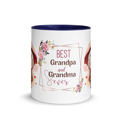 Accent Coffee Mug 11oz | Best Grandpa and Grandma Ever Holding an Umbrella