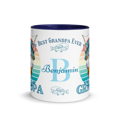 Personalized Coffee Mug 11oz | Reel Cool Grandpa Best Grandpa Ever Cat Themed