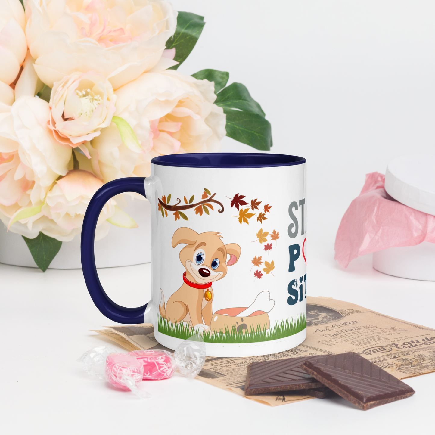 Accent Coffee Mug 11oz | Stay Pawsitive | Cat Dog Themed