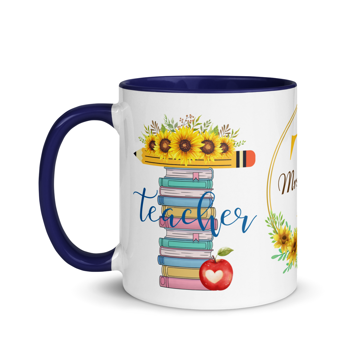 Personalized Coffee Mug 11oz | T is for Teacher Floral Themed