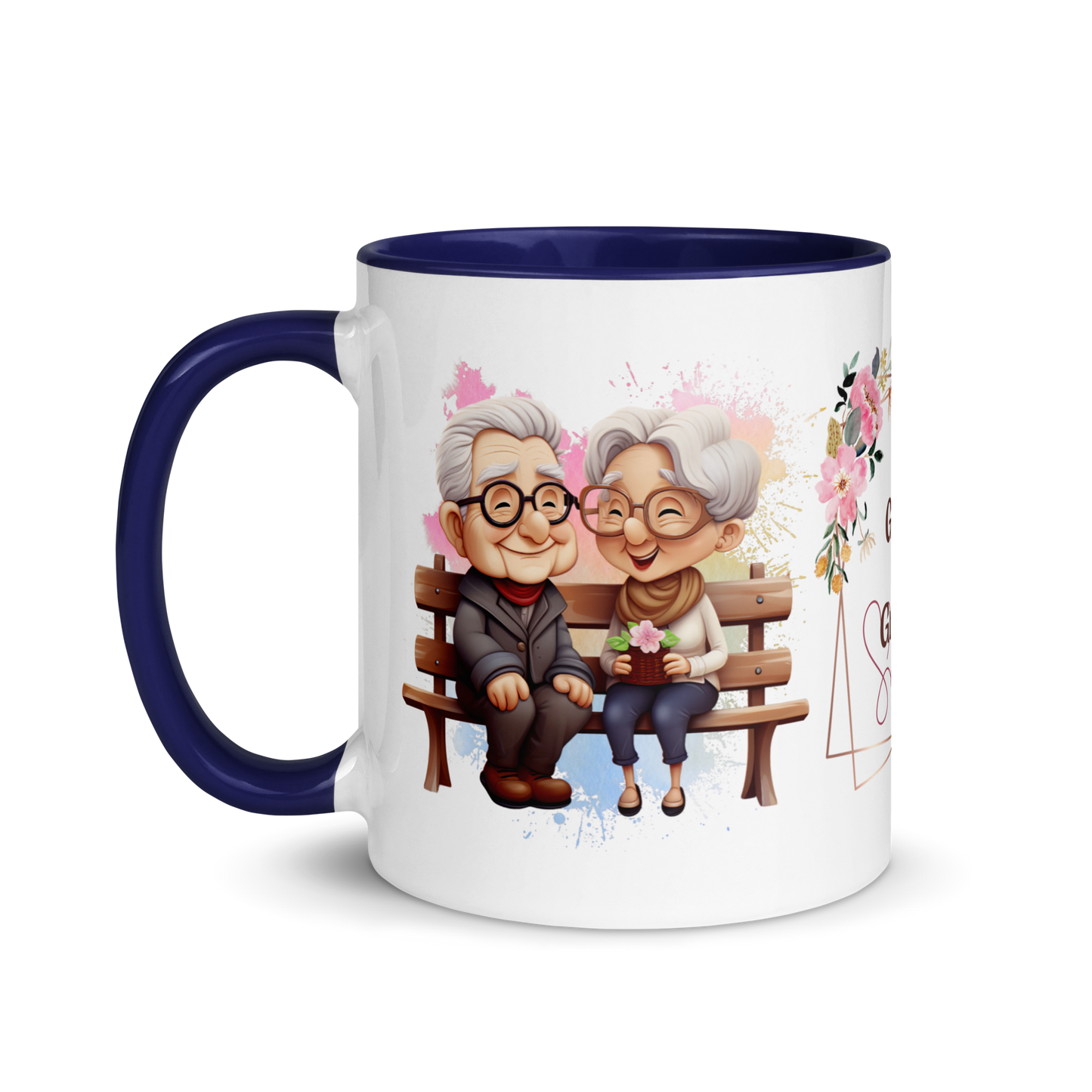 Accent Coffee Mug 11oz | Best Grandpa and Grandma Ever Sitting on the Bench