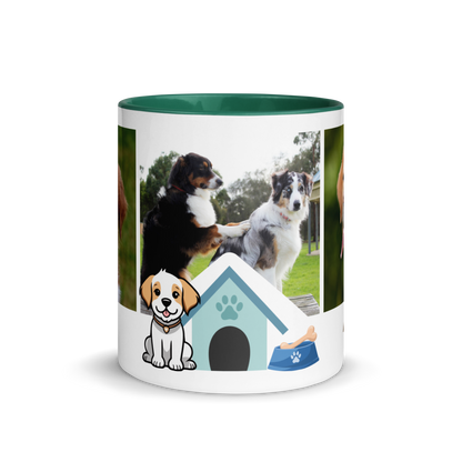 Personalized Coffee Mug 11oz | Add 3 Photo and 2 Name (Dog Themed)