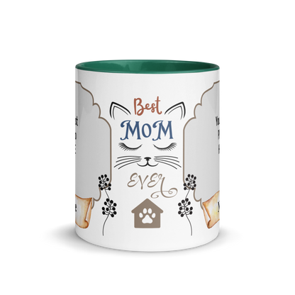Personalized Coffee Mug 11oz | Add 2 Photos and Names, Best Cat Mom Ever