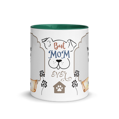 Personalized Coffee Mug 11oz | Add 2 Photos and Names, Best Dog Mom Ever