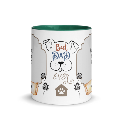 Personalized Coffee Mug 11oz | Add 2 Photos and Names, Best Dog Dad Ever