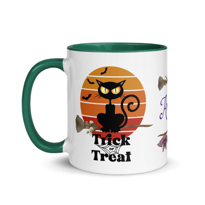 Add Your Name Coffee Mug 11oz | The Witch Cat's Trick or Treat Adventure