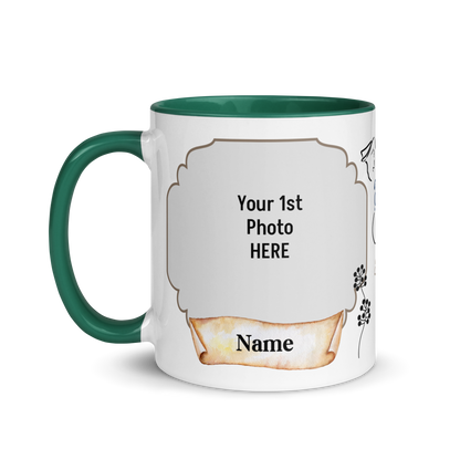 Personalized Coffee Mug 11oz | Add 2 Photos and Names, Best Dog Dad Ever