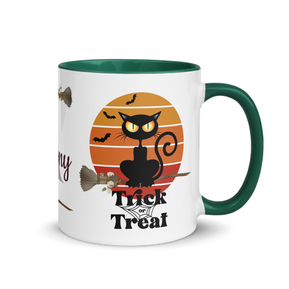 Personalized Coffee Mug 11oz | The Witch Cat's Trick or Treat Adventure