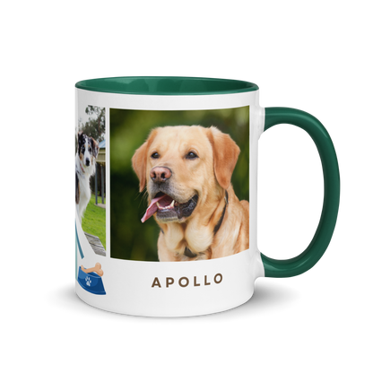 Personalized Coffee Mug 11oz | Add 3 Photo and 2 Name (Dog Themed)