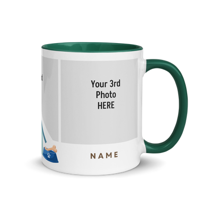 Personalized Coffee Mug 11oz | Add 3 Photo and 2 Name (Dog Themed)