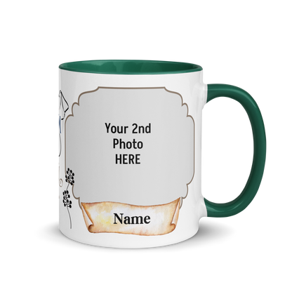 Personalized Coffee Mug 11oz | Add 2 Photos and Names, Best Dog Mom Ever