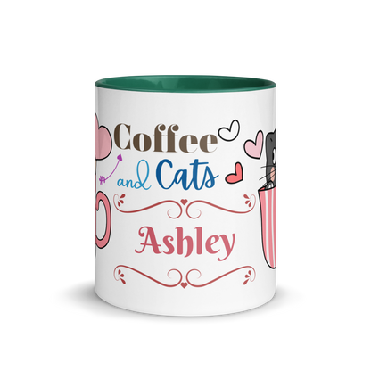 Personalized Coffee Mug 11oz | Adorable Coffee and Cats