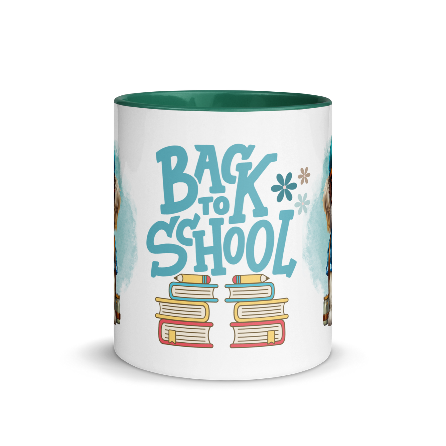 Accent Coffee Mug 11oz | Back To School Adorable Dog Wearing Backpack