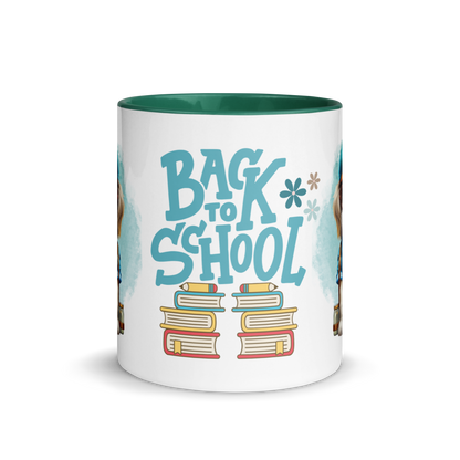 Accent Coffee Mug 11oz | Back To School Adorable Dog Wearing Backpack