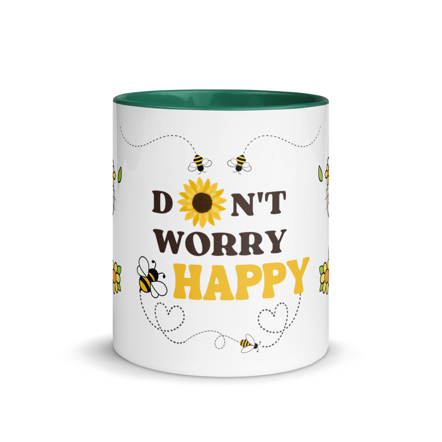 Accent Coffee Mug 11oz | Don't Worry BEE Happy