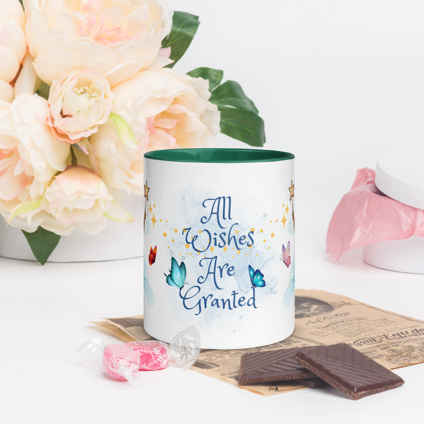 Accent Coffee Mug 11oz | All Wishes Are Granted | Pink Fairy