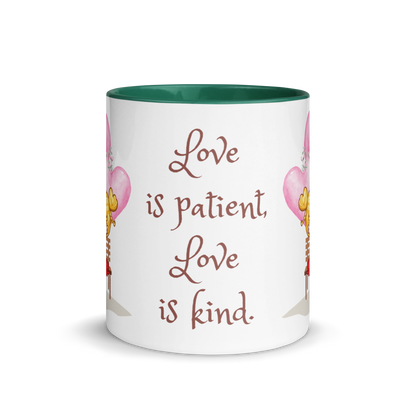 Accent Coffee Mug 11oz | Love is Patient Love is Kind | Love Themed
