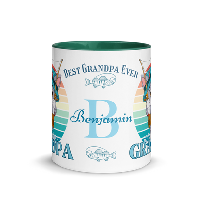 Personalized Coffee Mug 11oz | Reel Cool Grandpa Best Grandpa Ever Cat Themed
