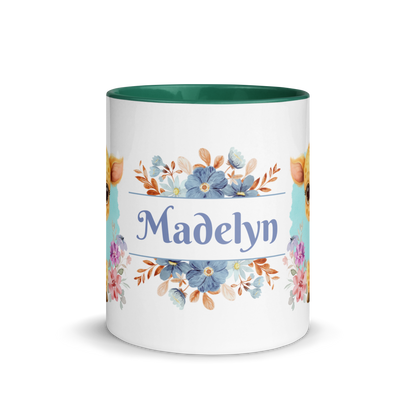 Personalized Coffee Mug 11oz | Cute Giraffe Floral Themed