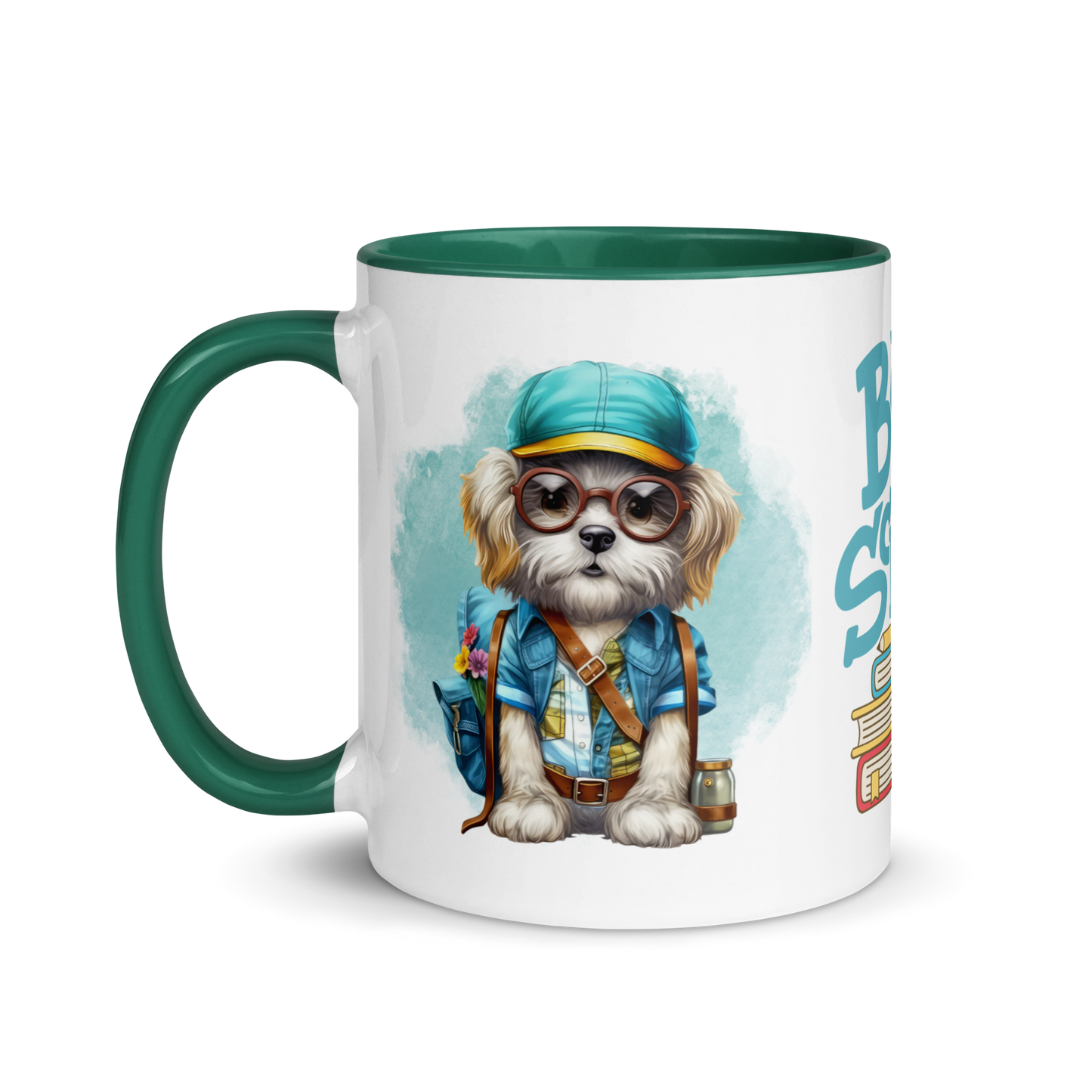 Accent Coffee Mug 11oz | Back To School Adorable Dog Wearing Backpack