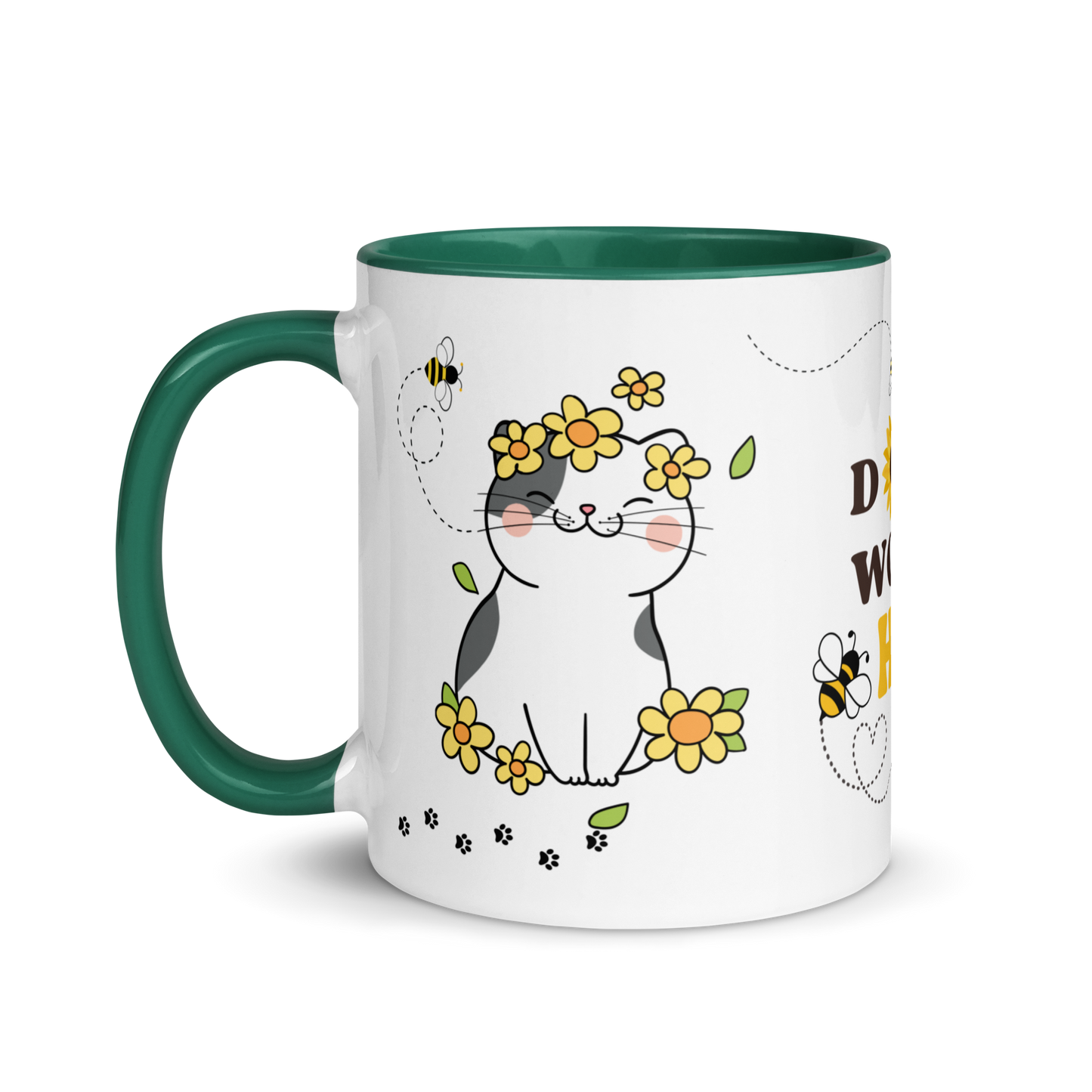 Accent Coffee Mug 11oz | Don't Worry BEE Happy