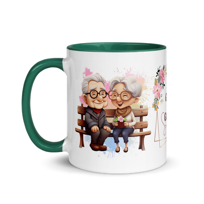 Accent Coffee Mug 11oz | Best Grandpa and Grandma Ever Sitting on the Bench