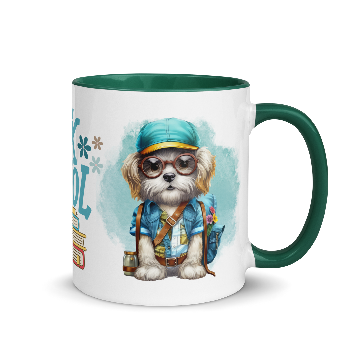 Accent Coffee Mug 11oz | Back To School Adorable Dog Wearing Backpack