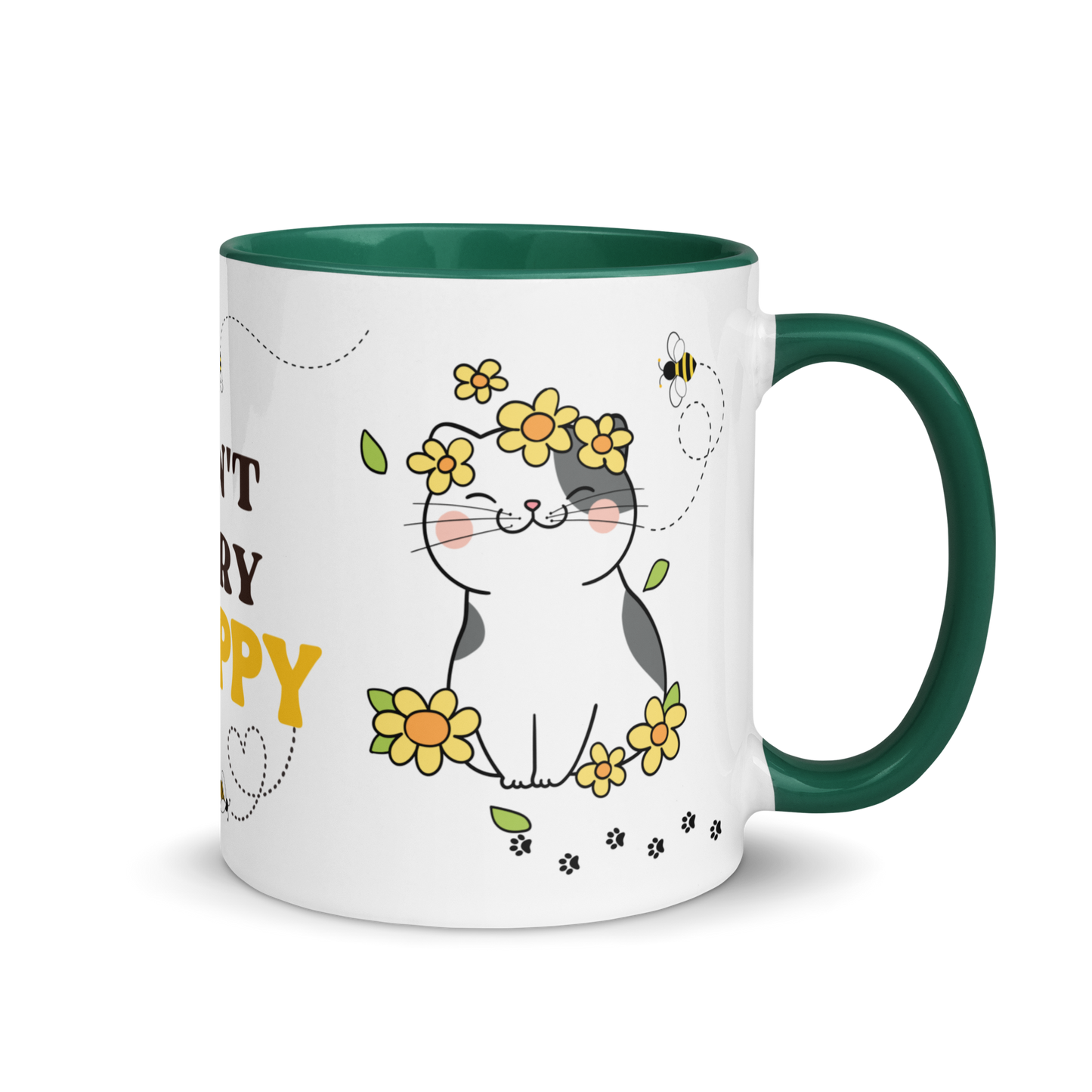 Accent Coffee Mug 11oz | Don't Worry BEE Happy