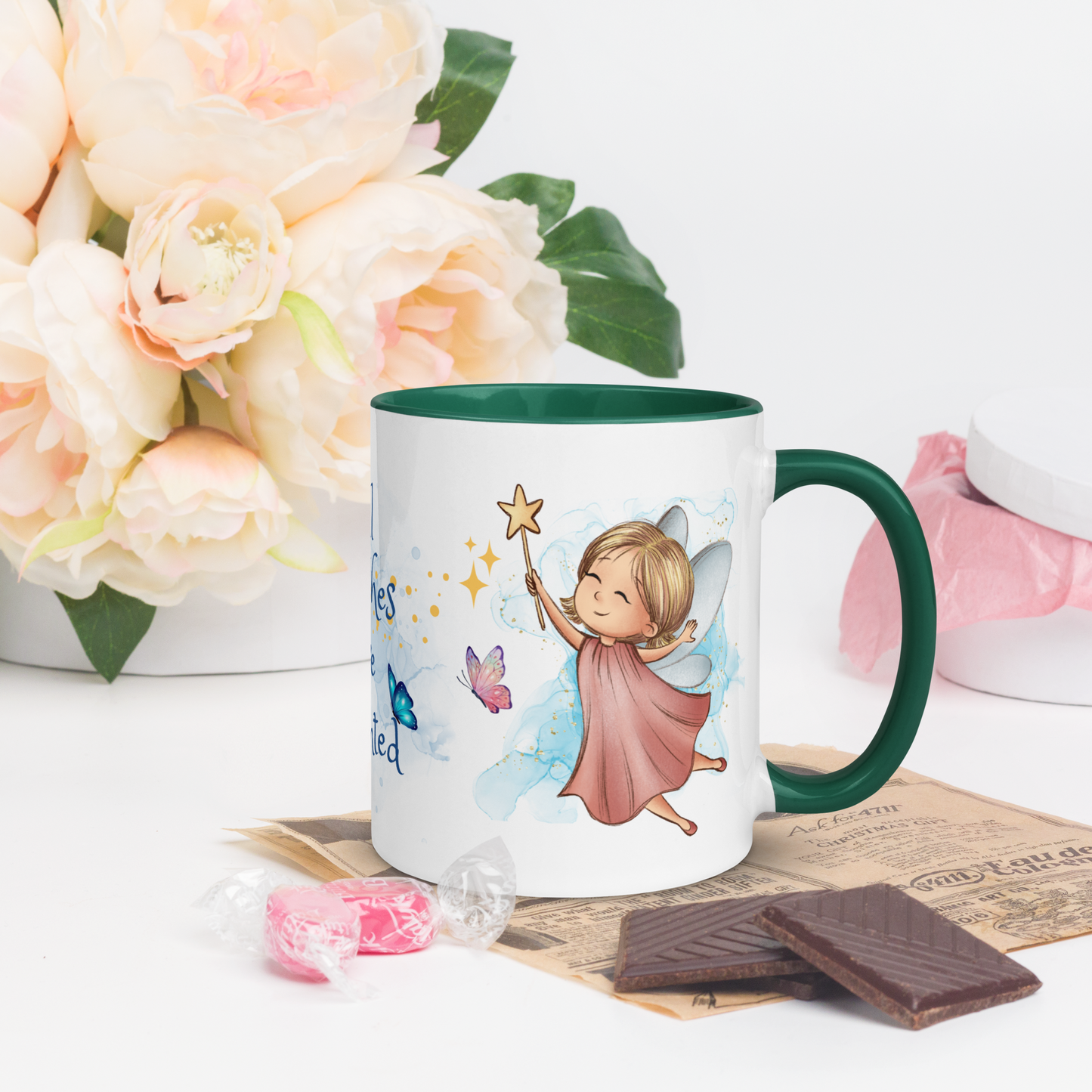 Accent Coffee Mug 11oz | All Wishes Are Granted | Pink Fairy