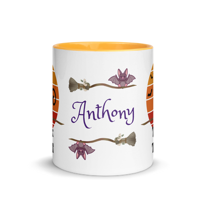 Add Your Name Coffee Mug 11oz | The Witch Cat's Trick or Treat Adventure