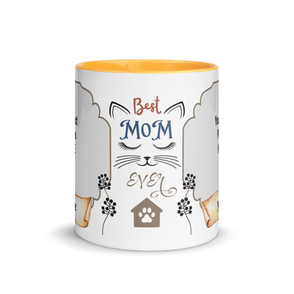 Personalized Coffee Mug 11oz | Add 2 Photos and Names, Best Cat Mom Ever