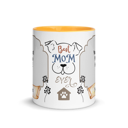 Personalized Coffee Mug 11oz | Add 2 Photos and Names, Best Dog Mom Ever