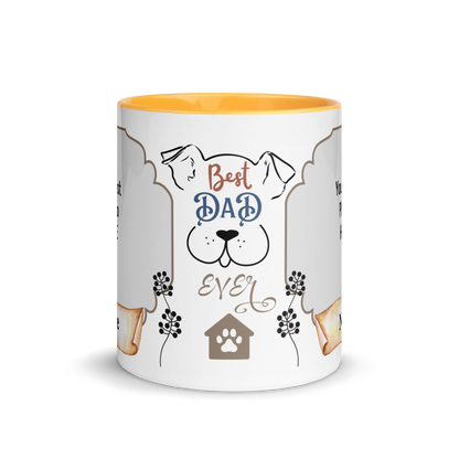 Personalized Coffee Mug 11oz | Add 2 Photos and Names, Best Dog Dad Ever