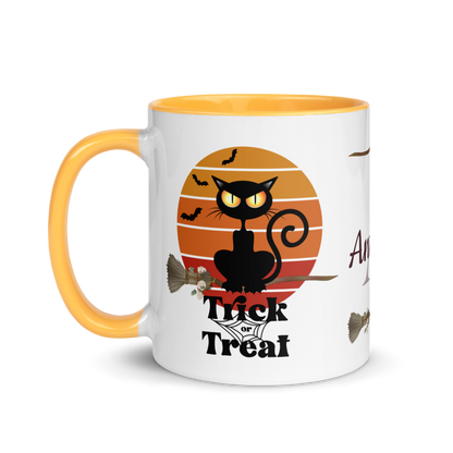 Personalized Coffee Mug 11oz | The Witch Cat's Trick or Treat Adventure