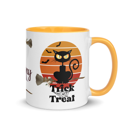 Personalized Coffee Mug 11oz | The Witch Cat's Trick or Treat Adventure