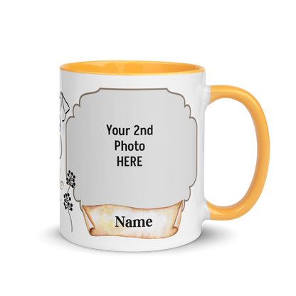 Personalized Coffee Mug 11oz | Add 2 Photos and Names, Best Dog Dad Ever