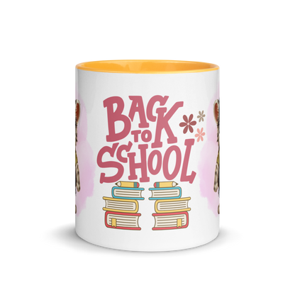 Accent Coffee Mug 11oz | Back To School Adorable Cat Wearing Backpack