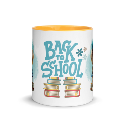 Accent Coffee Mug 11oz | Back To School Adorable Dog Wearing Backpack
