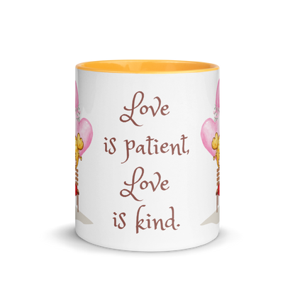 Accent Coffee Mug 11oz | Love is Patient Love is Kind | Love Themed