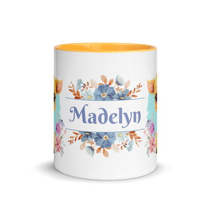 Personalized Coffee Mug 11oz | Cute Giraffe Floral Themed