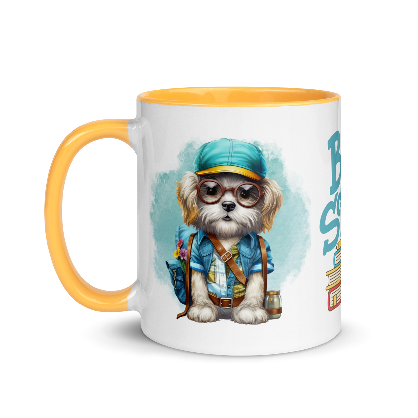 Accent Coffee Mug 11oz | Back To School Adorable Dog Wearing Backpack