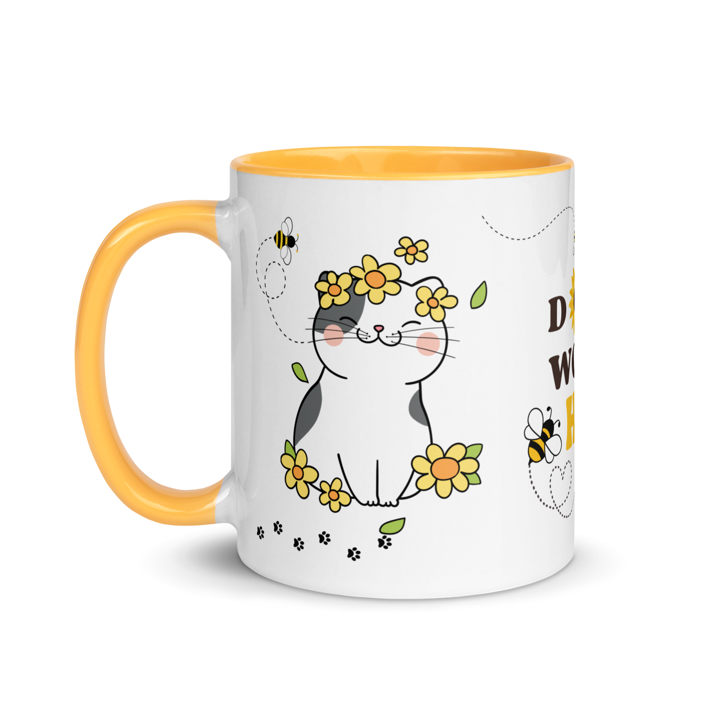 Accent Coffee Mug 11oz | Don't Worry BEE Happy