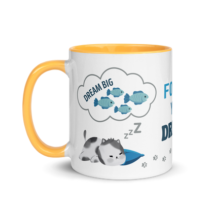 Accent Coffee Mug 11oz | Dream Big, Follow Your Dreams, A Dream Comes True