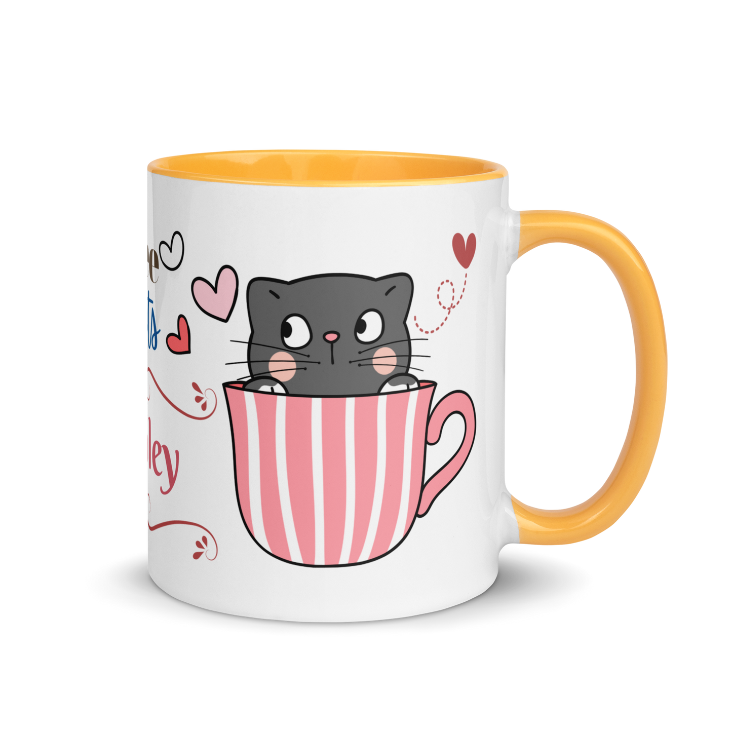 Add Your Name Coffee Mug 11oz | Adorable Coffee and Cats