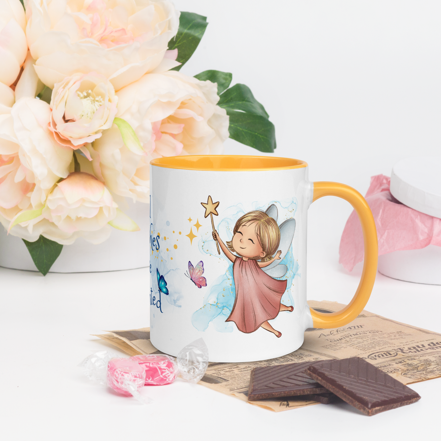 Accent Coffee Mug 11oz | All Wishes Are Granted | Pink Fairy